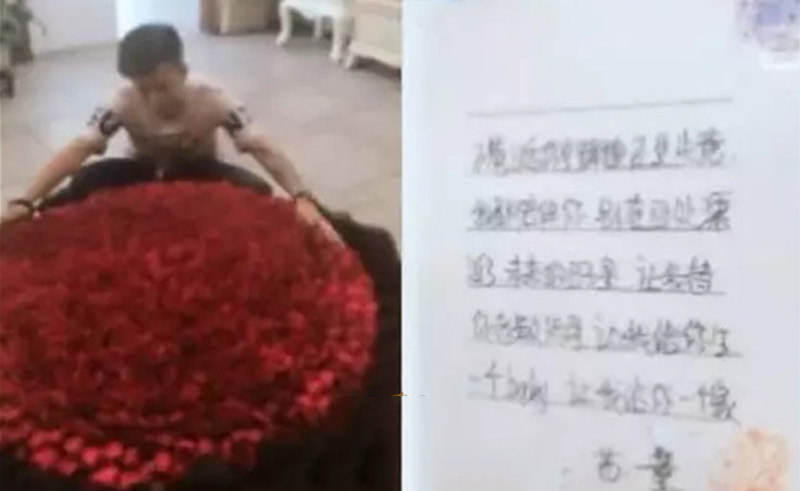 女粉丝999朵玫瑰表白冕哥！
