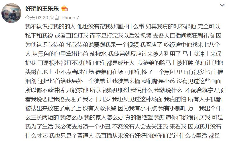 王乐乐被打事件
