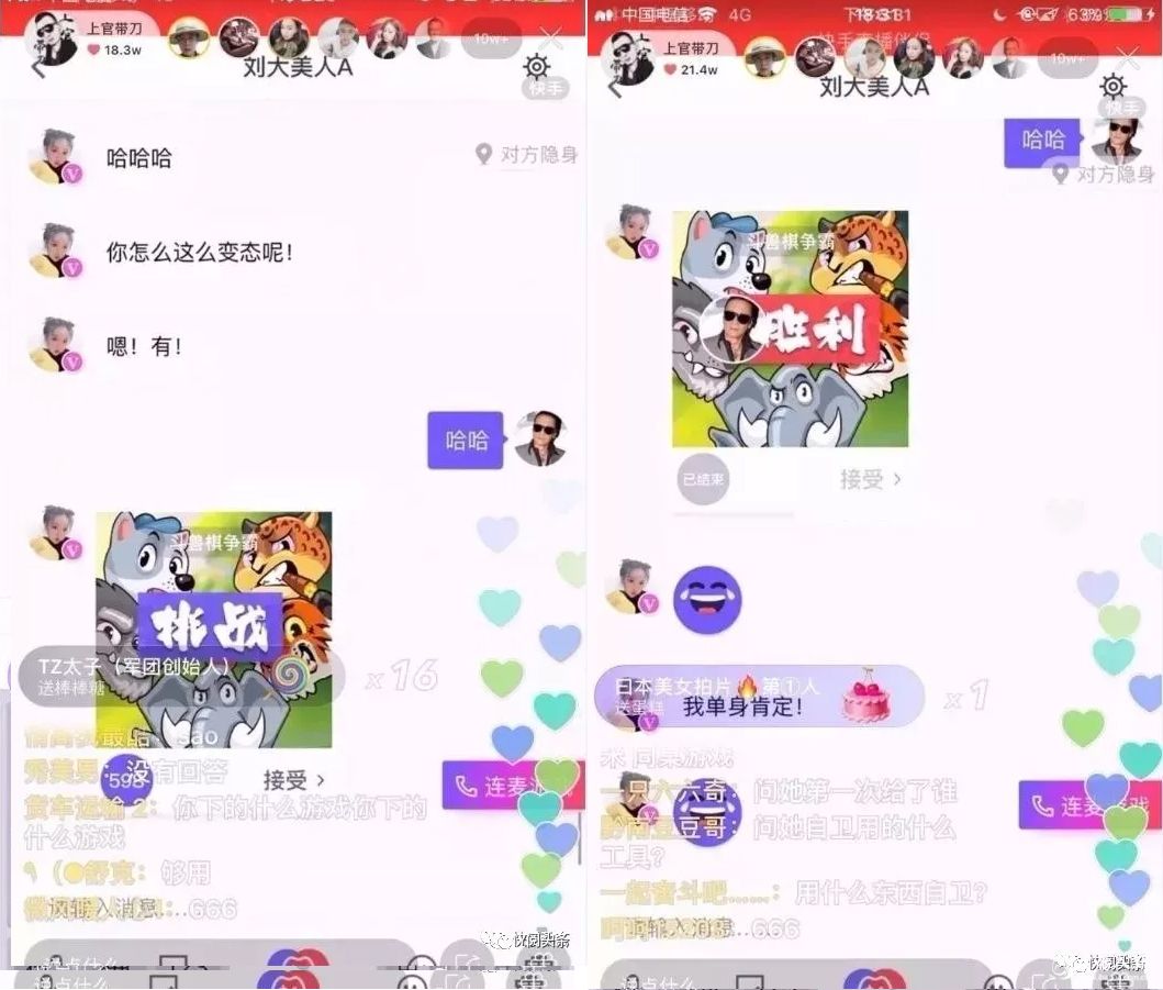 刘大美与上官带刀聊天记录