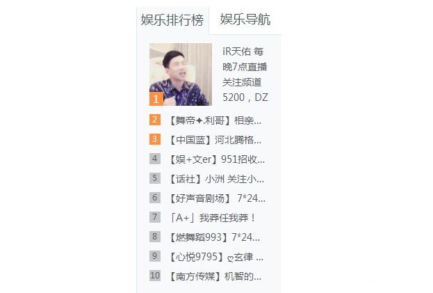 YY7点档排行