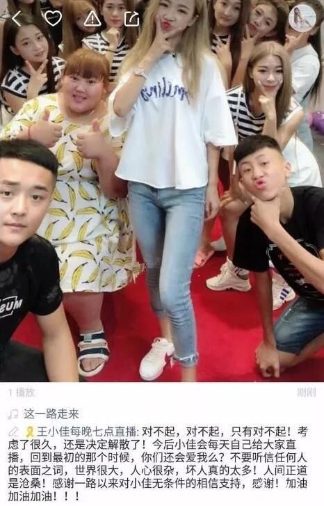 王小佳解散团队
