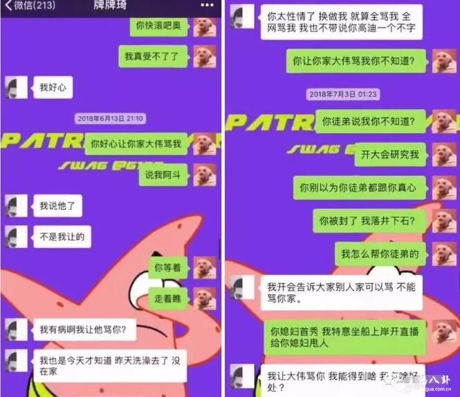 高迪与牌牌琦的聊天记录