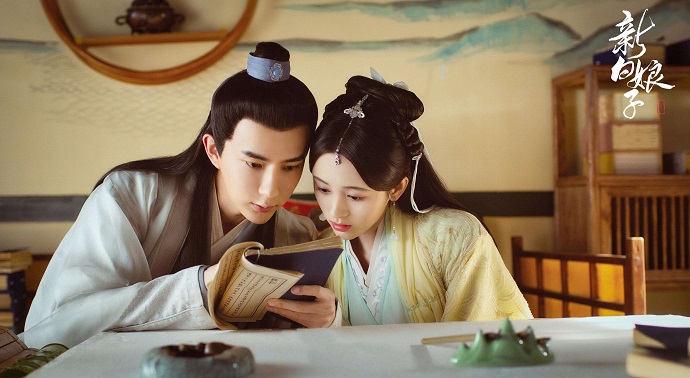 《新白娘子传奇》剧照，男主于朦胧和女主鞠婧祎