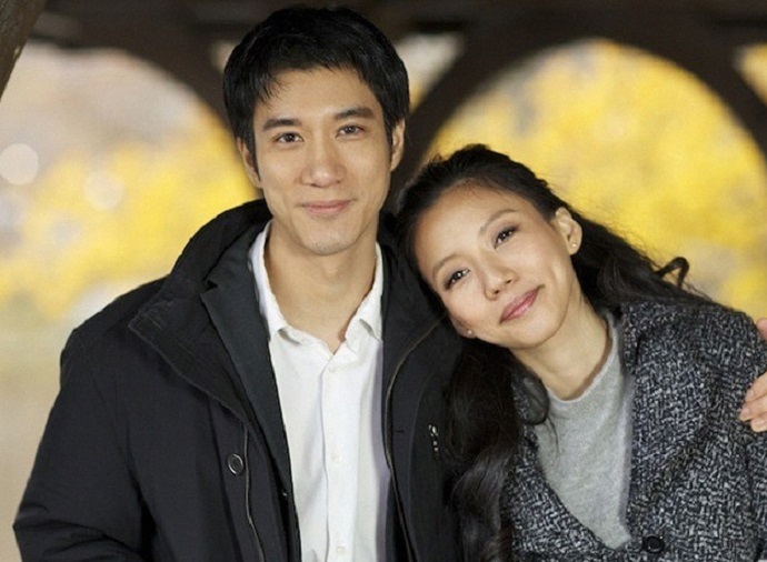 王力宏与妻子李靓蕾的合影