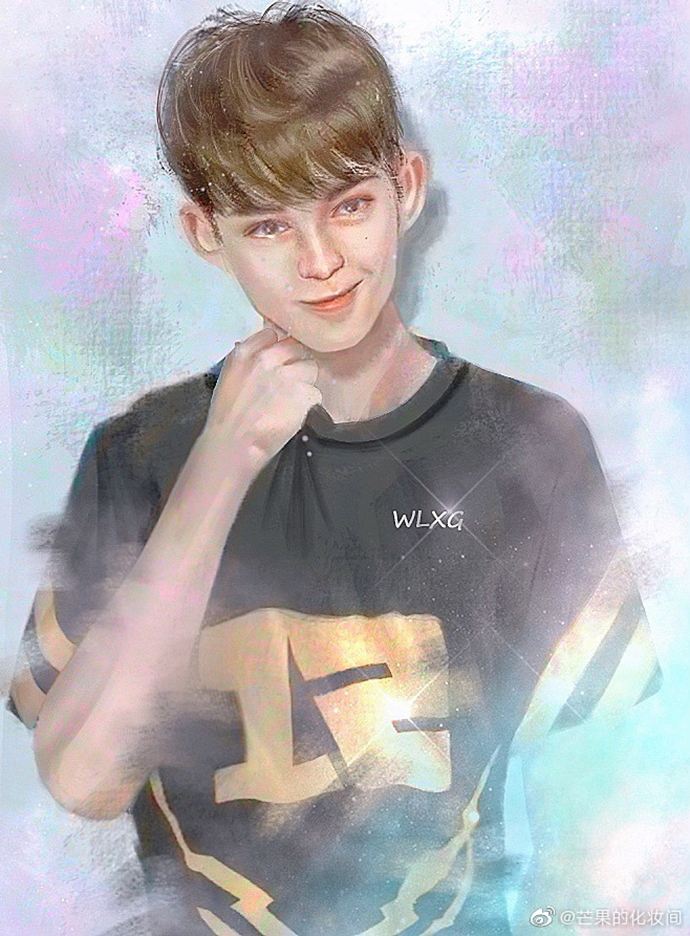 粉丝给吴磊画RNG队服