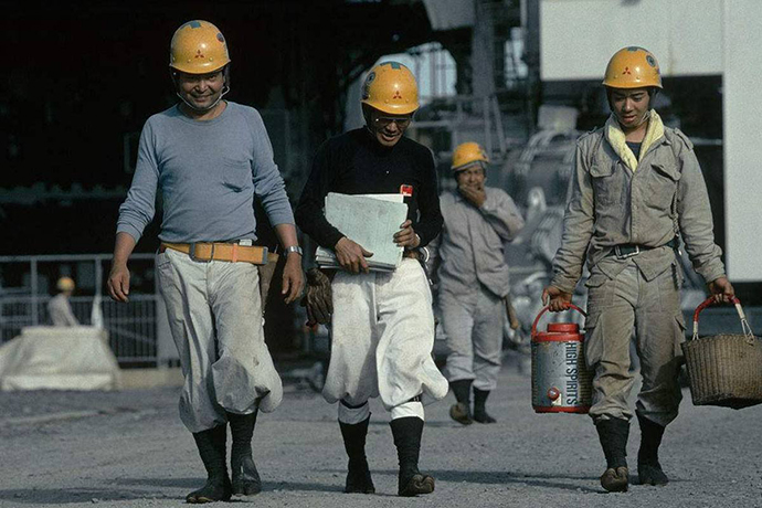 日本老人在工作
