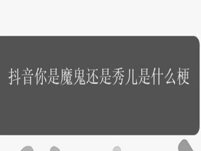 你是魔鬼还是秀儿 抖音出新梗引众多网友围观