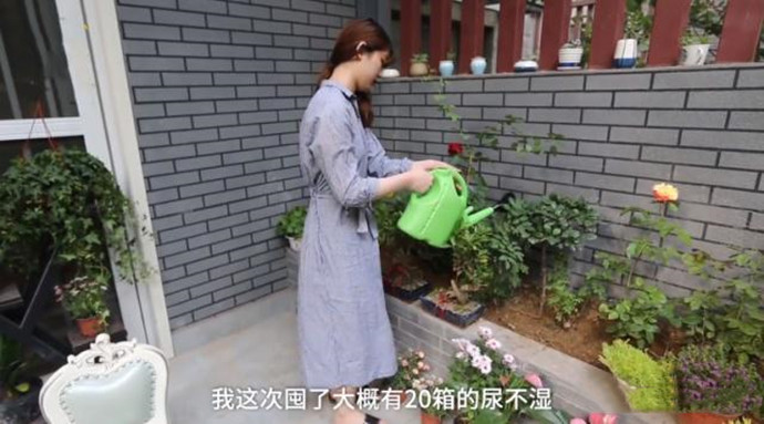 用尿不湿种花