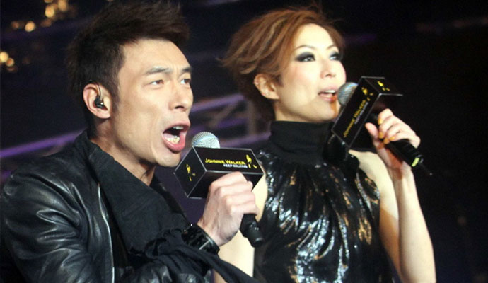 许志安陪郑秀文健身