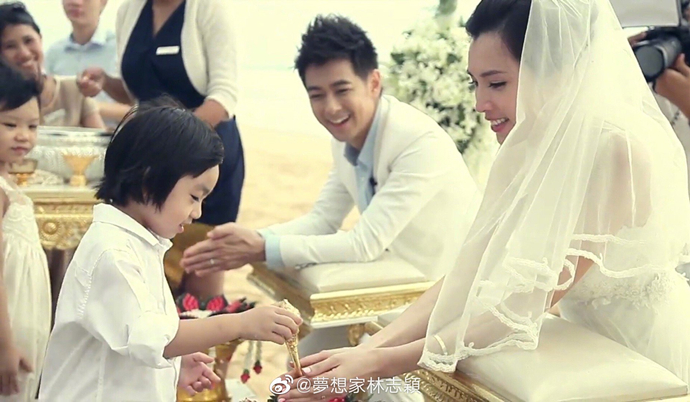林志颖与老婆的结婚照