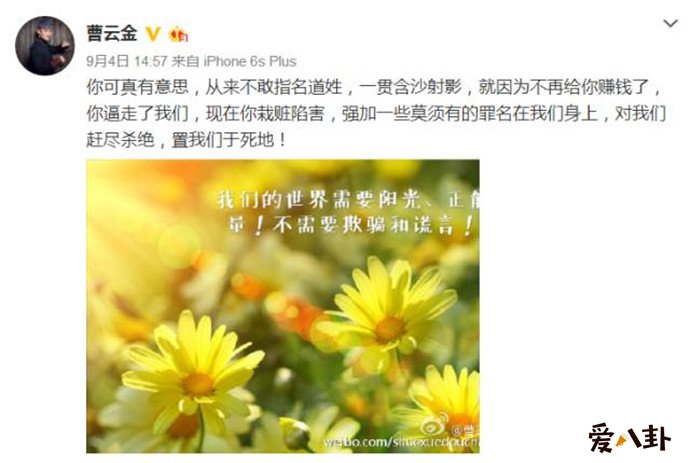 曹云金发文被骂忘恩负义
