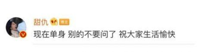甜仇王思聪分手