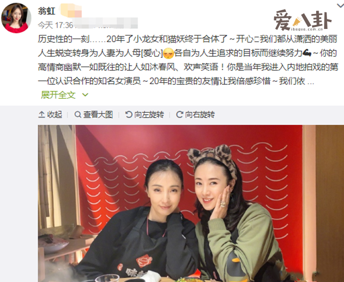 陶虹翁虹再次同框