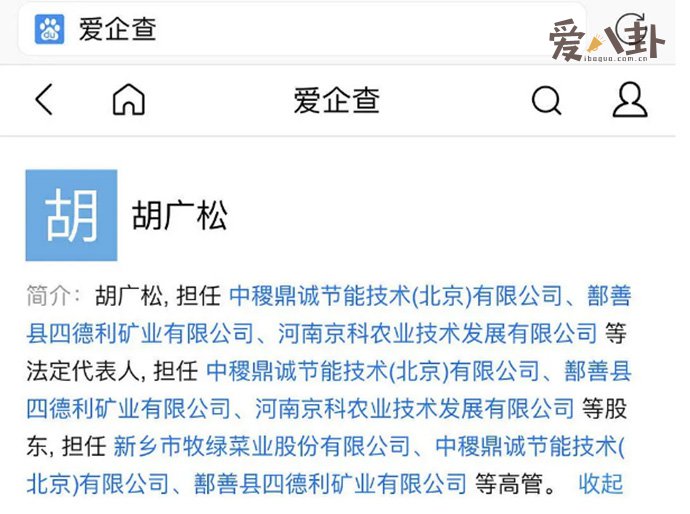 郑爽金主胡广松个人资料起底