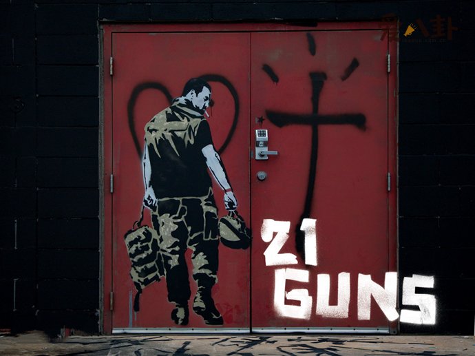  绿日乐队摇滚歌《21guns》