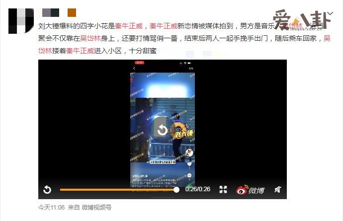 秦牛正威吴岱林恋情被曝