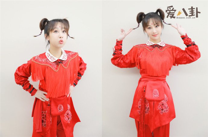 杨紫红孩儿造型