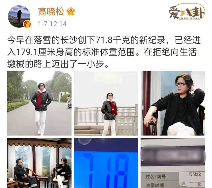 高晓松狂减肥引热议