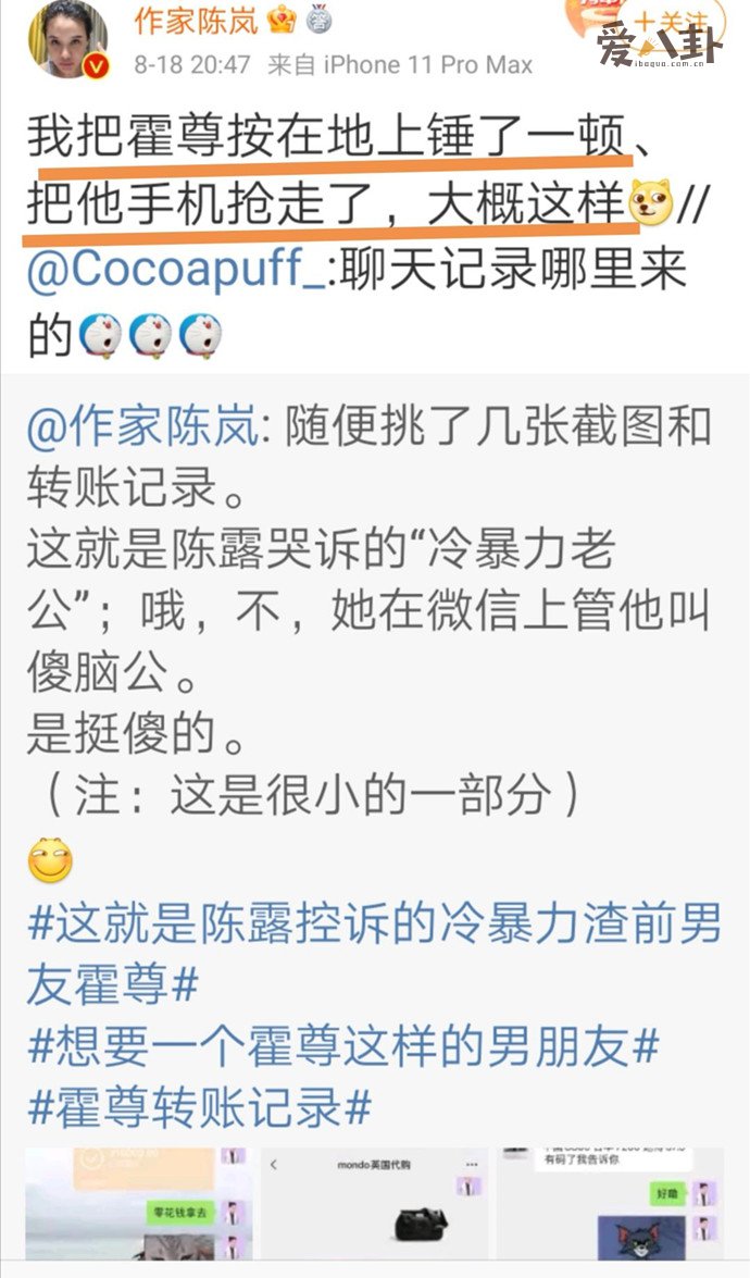 陈岚是谁为什么这么力挺霍尊