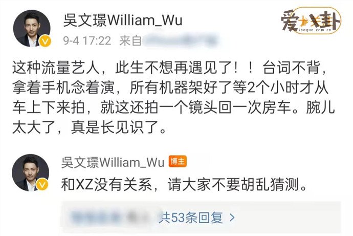 吴文璟发文斥流量艺人