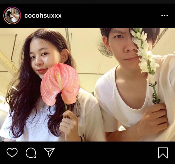 杨宇腾与女友合照
